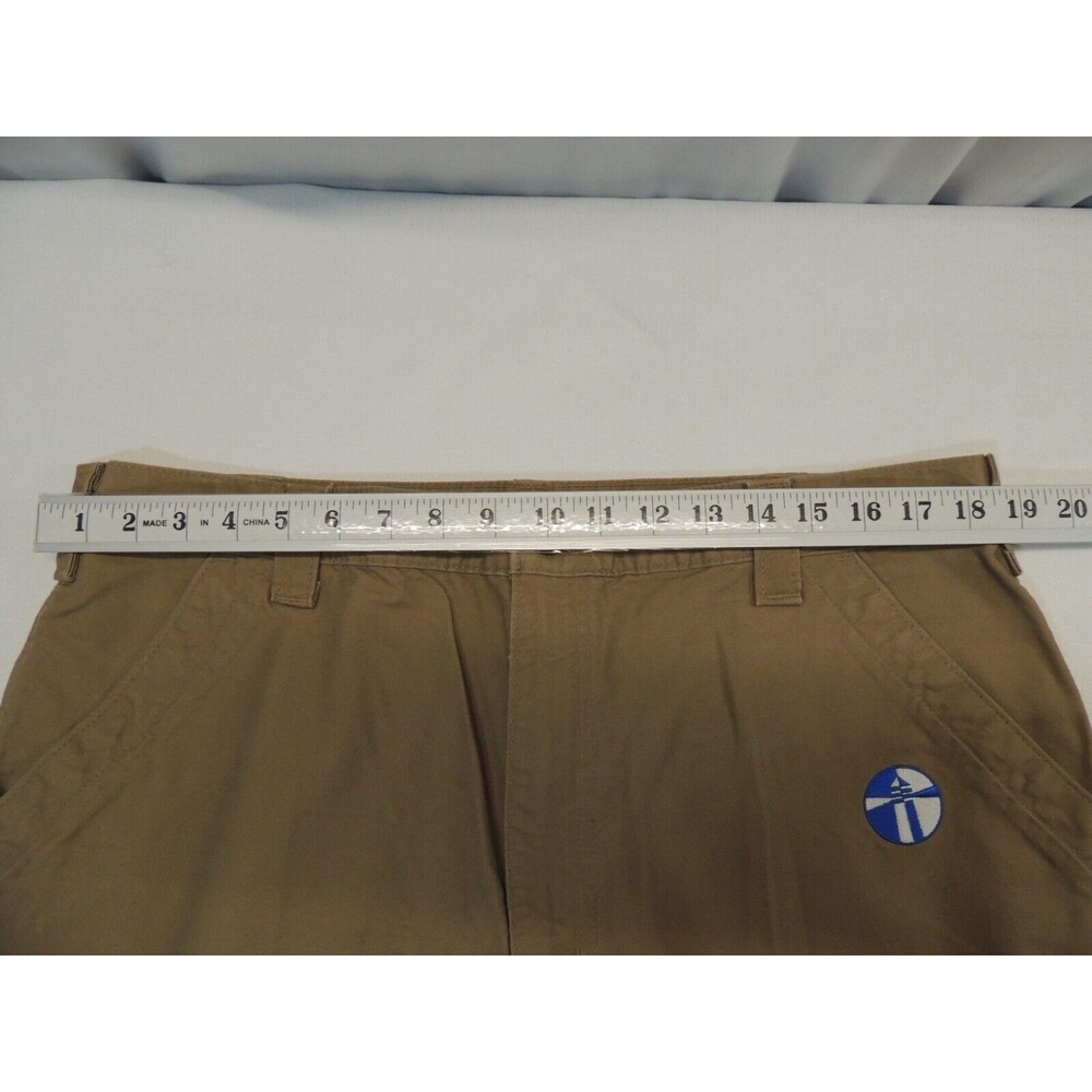 Carhartt Work Pants Mens 38x32 Khaki B151-DKH Loose Fit Canvas Carpenter Rugged - Picture 7 of 9